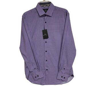 WRK $98 Men's Slim Fit Performance Stretch Check Dress Shirt‎ SIZE 15.5 NWT